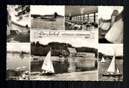 Möhnesee, Sperrmauer, Überlauf, Seehof Restaurant. Segel- U. Motorboot - Autres & Non Classés