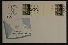 Aland, MiNr. 53, Zwischenstegpaar Mit Nummer, FDC - Ålandinseln