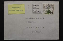 Deutschland (BRD), MiNr. 111, EF Ab Varel Nach Gran Canaria - Lettres & Documents