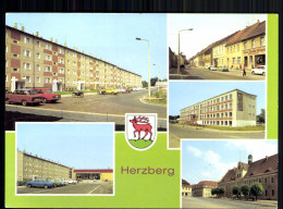 Herzberg/Elster, Kaufhalle, Straßenansichten, Rathaus, Wappen - Sonstige & Ohne Zuordnung