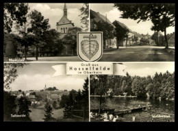 Hasselfelde/Harz, Marktplatz, Teilansicht, Waldfreibad, Wappen - Autres & Non Classés