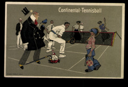 Continental-Tennisball, Tennisplatz, Scherz, Werbung - Publicité