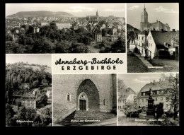 Annaberg-Buchholz/Erzgeb., Teilansicht, Denkmal Adam Riss, Kirche - Autres & Non Classés