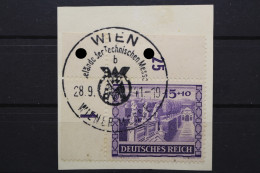 Deutsches Reich, MiNr. 805, Ecke Li. Oben, SST Wien, Briefstück - Usati