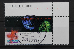 Deutschland (BRD), MiNr. 2130, Ecke Re. Oben, Zentrischer Stempel, EST - Used Stamps