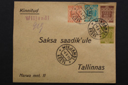 Estland, MiNr. 1-4, Not-R-Stempel Wiljandi, Gefälligkeitsbeleg - Estonie