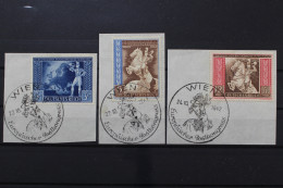 Deutsches Reich, MiNr. 820-822, SST Wien, Briefstücke - Usati