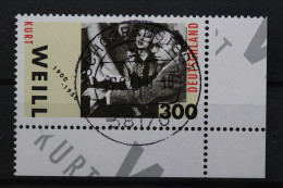Deutschland (BRD), MiNr. 2100, Ecke Re. Unten, Zentrischer Stempel, EST - Used Stamps