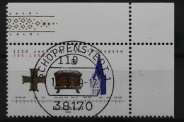Deutschland (BRD), MiNr. 2060, Ecke Re. Oben, Zentrischer Stempel, EST - Used Stamps