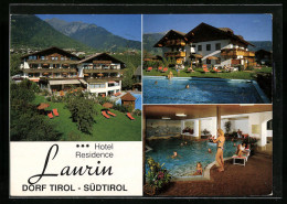 Cartolina Dorf Tirol /Meran, Hotel Residence Laurin, Hauptstr. 35, Gäste Am Pool  - Other & Unclassified