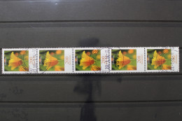 Deutschland (BRD), MiNr. 2568, Fünferstreifen ZN 125, Gestempelt - Rollenmarken