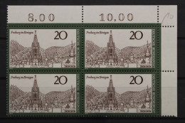 Deutschland, MiNr. 654, Viererblock, Ecke Re. Oben, Postfrisch - Unused Stamps