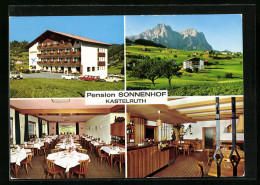 Cartolina Kastelruth, Pension Sonnenhof Mit Innenansichten  - Other & Unclassified