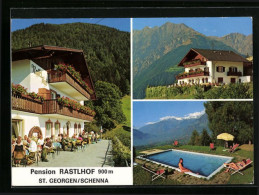 Cartolina St. Georgen /Schenna, Pension Rastlhof Mit Schwimmbecken Und Sonnenterrassen  - Autres & Non Classés