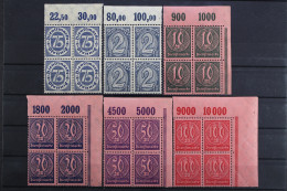 DR Dienst, MiNr. 69-74, 4er Block, OR Im Plattendruck, Postfrisch - Dienstmarken