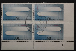 Deutschland, MiNr. 1294, Viererblock, Ecke Re. Unten, FN 2, Gestempelt - Used Stamps