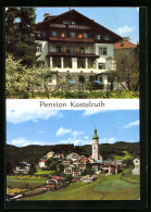 Cartolina Kastelruth, Pension Kastelruth, Ortsansicht Aus Der Vogelschau  - Other & Unclassified