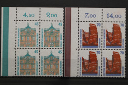 BRD, MiNr. 1468-1469, Viererblöcke, Ecken Li. Oben, Postfrisch - Unused Stamps