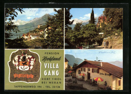 Cartolina Dorf Tirol Bei Meran, Pension Hochland, Villa Gang  - Other & Unclassified