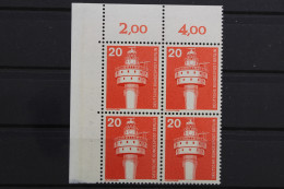 Berlin, MiNr. 496, Viererblock, Ecke Links Oben, Postfrisch - Unused Stamps