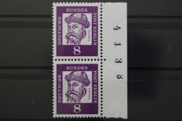 Berlin, MiNr. 201, Senk. Paar, Rand M. Bogenzählnummer, Postfrisch - Unused Stamps