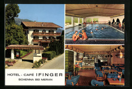 Cartolina Schenna B. Meran, Hotel & Cafe Ifinger Mit Schwimmbad  - Sonstige & Ohne Zuordnung