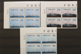 Färöer, MiNr. 79-81, Viererblock, Ecke Links Oben, Postfrisch - Faroe Islands