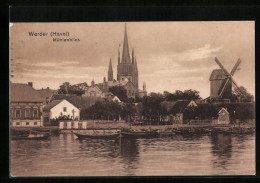 AK Werder /Havel, Ortsansicht Mit Mühlenblick, Kirche  - Werder