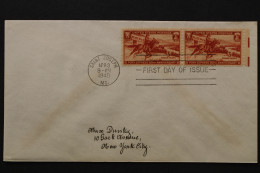 USA, MiNr. 490, Waag. Paar, Rechter Rand, FDC - Other & Unclassified