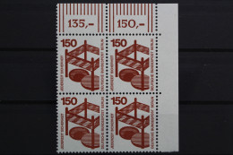 Berlin, MiNr. 411 A, Viererblock, Ecke Rechts Oben, Postfrisch - Unused Stamps