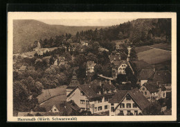 AK Herrenalb /Württ. Schwarzwald, Ortsansicht Aus Der Vogelschau  - Bad Herrenalb