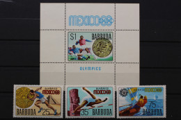 Antigua Und Barbuda-Barbuda, MiNr. 28-30, Block 1, Postfrisch - Antigua Et Barbuda (1981-...)