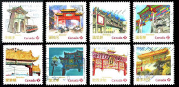 Canada (Scott No.2643a-h - Portes De Ville Chinoise / Chinatown Gates) (o) Adhesif Set Of 8 - Oblitérés