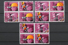 Schweiz, MiNr. 1134-1136, 3 Verschiedene Viererblöcke, Gestempelt - Unused Stamps
