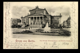 Berlin, Das Königl. Schauspielhaus Mit Schiller-Denkmal - Autres & Non Classés