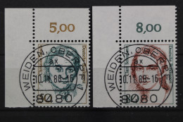 Deutschland (BRD), MiNr. 1304-1305, Ecke Li. Oben, Zentrisch VS Weiden - Gebraucht