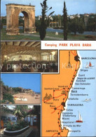72292948 Tarragona Camping Park Playa Bara Landkarte Tarragona - Autres & Non Classés