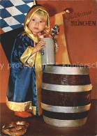 72292789 Muenchner Kindl Bierkrug Bierfass Brezel  Muenchner Kindl - Muenchen