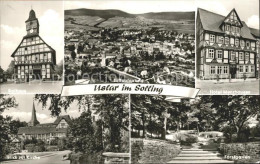 72291886 Uslar Solling Rathaus Kirche Luftaufnahme Hotel Menzhausen Fachwerkhaus - Uslar