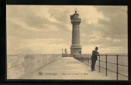 AK Zeebrugge, Phare Sur Le Musoir Du Mole, Leuchtturm  - Phares