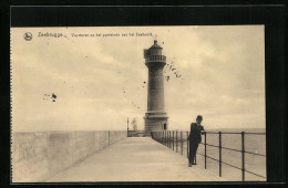 AK Zeebrugge, Vuurtoren Op Het Punteinde Van Het Zeehoofd, Leuchtturm  - Lighthouses