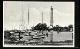 AK Ostseebad Swinemünde, Am Leuchtturm  - Leuchttürme