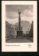 Foto-AK Adalbert Defner: Innsbruck, Maria-Theresienstrasse Mit Mariensäule  - Andere & Zonder Classificatie