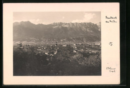 Foto-AK Adalbert Defner: Innsbruck, Stadtansicht Gegen Das Gebirge  - Autres & Non Classés