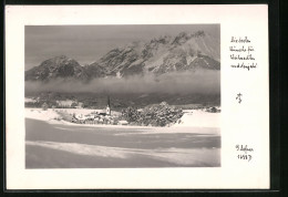 Foto-AK Adalbert Defner: Verschneites Dorf In Den Alpen  - Other & Unclassified
