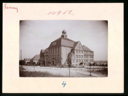 Fotografie Brück & Sohn Meissen, Ansicht Kamenz, Strasseneck An Der Lessingschule, Schulhaus, Schule  - Lieux