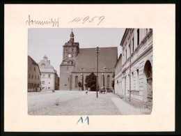 Fotografie Brück & Sohn Meissen, Ansicht Dommitzsch, Rathaus & Kirche  - Plaatsen