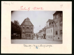 Fotografie Brück & Sohn Meissen, Ansicht Pulsnitz, Untere Langestrasse Mit Kaffee-Rösterei Franz Fritsch  - Plaatsen