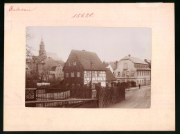 Fotografie Brück & Sohn Meissen, Ansicht Oederan, Mühlgasse Mit Fachwerkhaus & Kirche  - Plaatsen