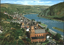 72291174 Oberwesel Rhein Fliegeraufnahme Rheinpartie Oberwesel - Oberwesel